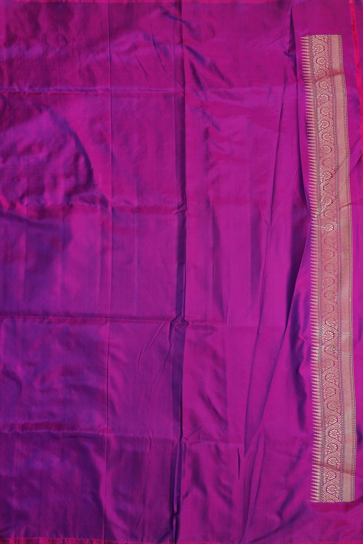 Purple Handloom Real Zari Pure Silk Benarasi Saree - Revival Design