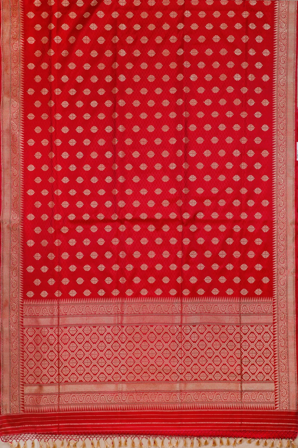 Wine and Maroon Handloom Real Zari Pure Silk Benarasi Saree - Revival Design