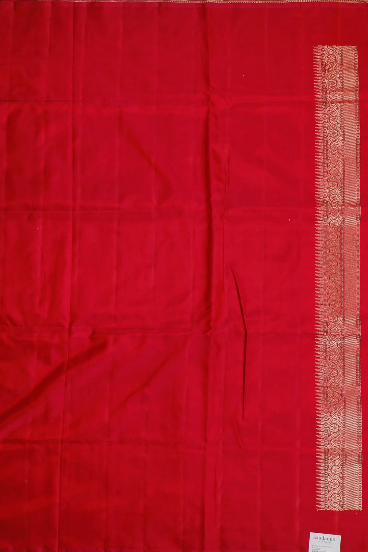 Wine and Maroon Handloom Real Zari Pure Silk Benarasi Saree - Revival Design