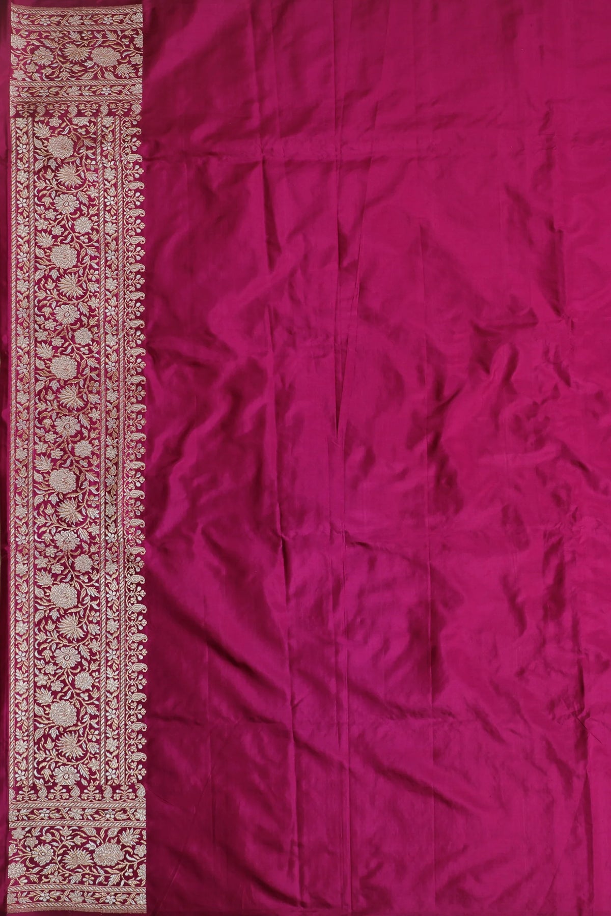 Purple Handloom Real Zari Pure Silk Benarasi Saree - Revival Design