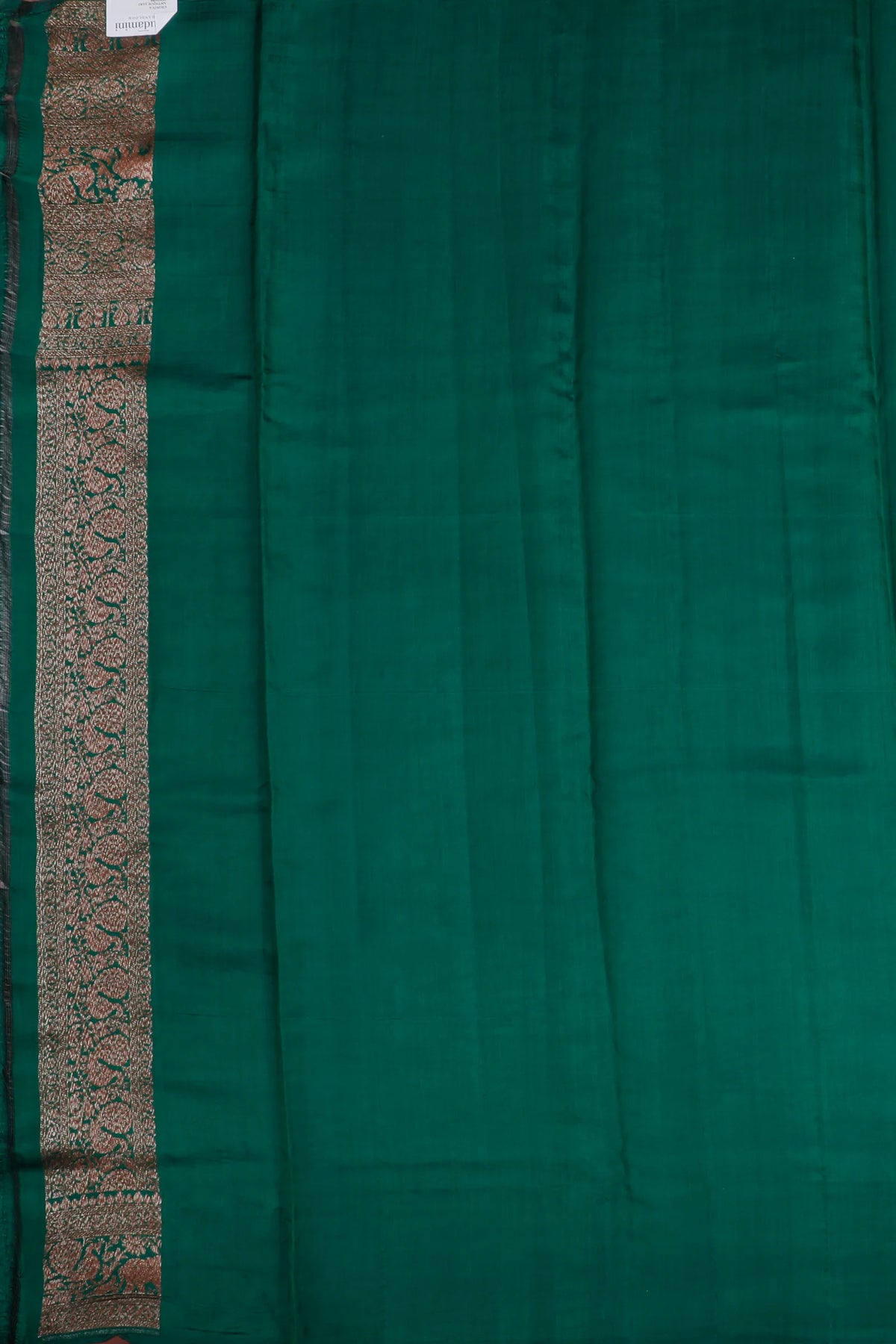 Green Chinia Benarasi Pure Silk Saree with Antique Zari