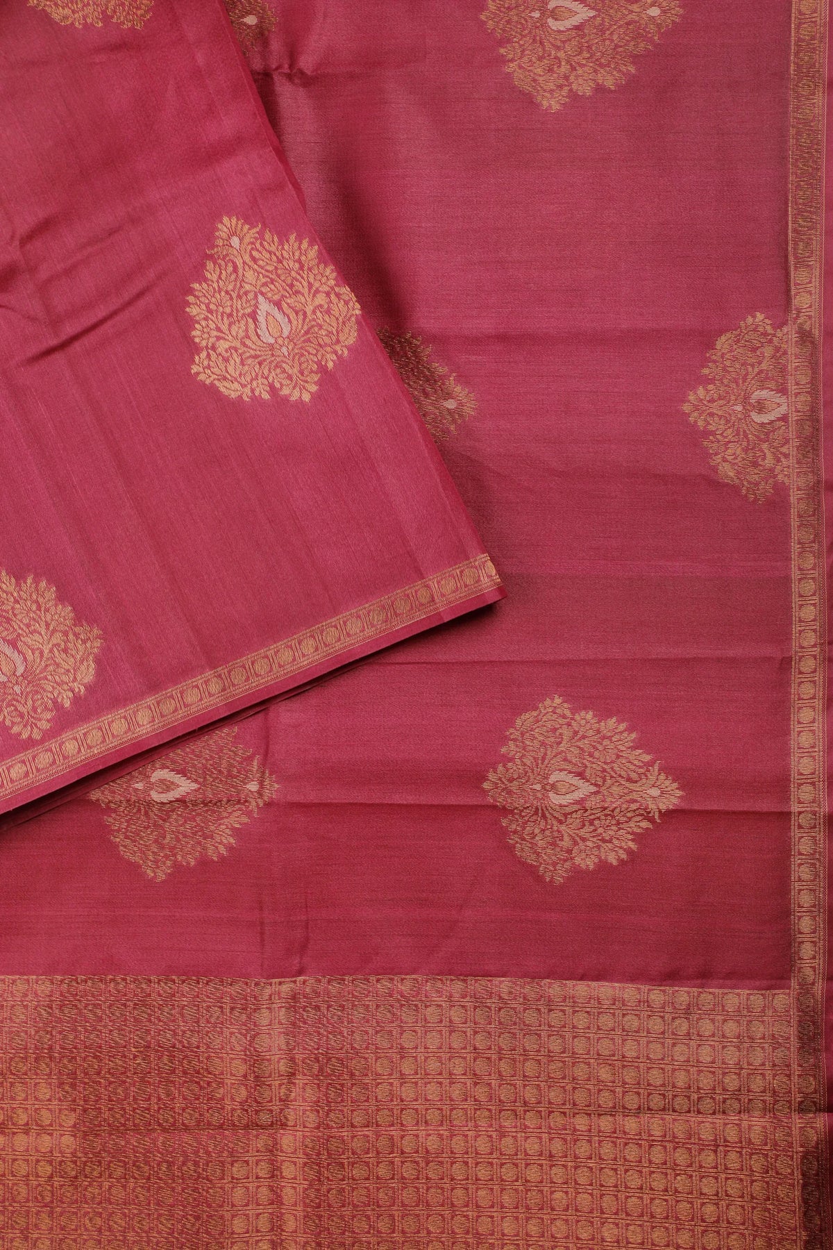 Maroon Handloom Raw Silk Saree