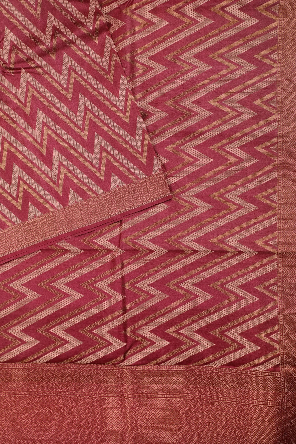 Wine Handloom Raw Silk Saree