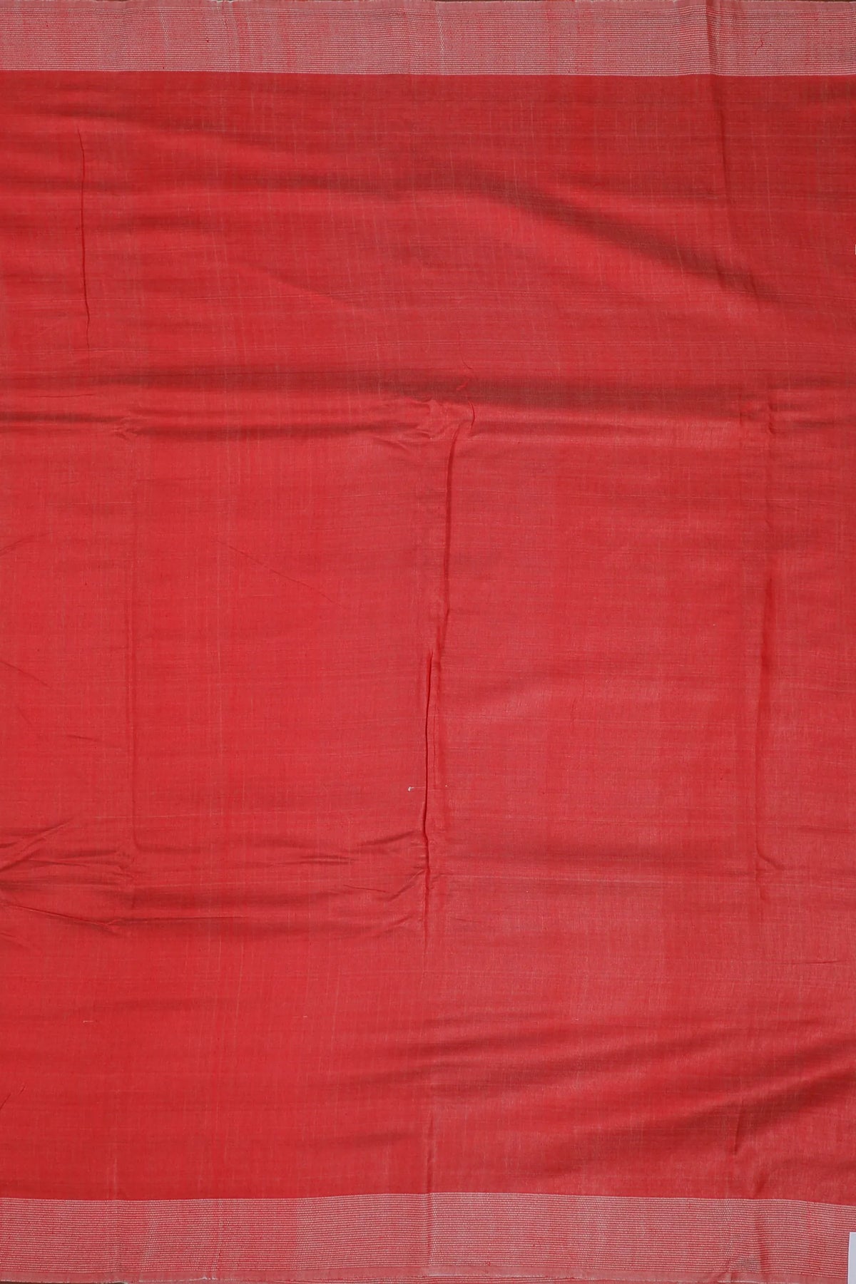 Beige Handloom Mooga Silk Tussar Saree with Red Blouse Piece