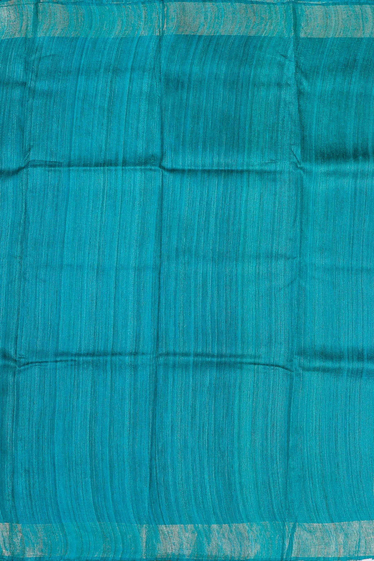 Peacock Blue Handloom Ghicha Silk Tussar Saree