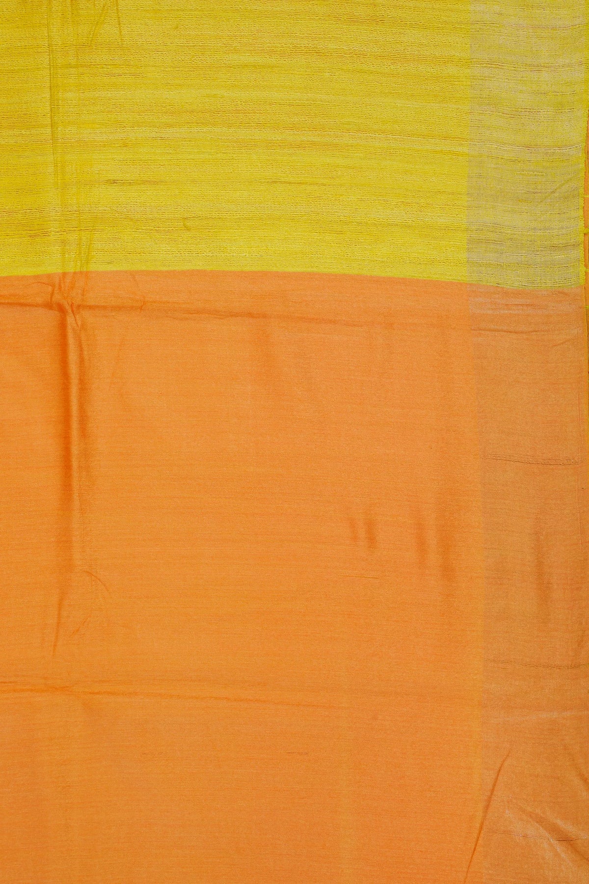 Lemon Yellow Handloom Ghicha Silk Tussar Saree