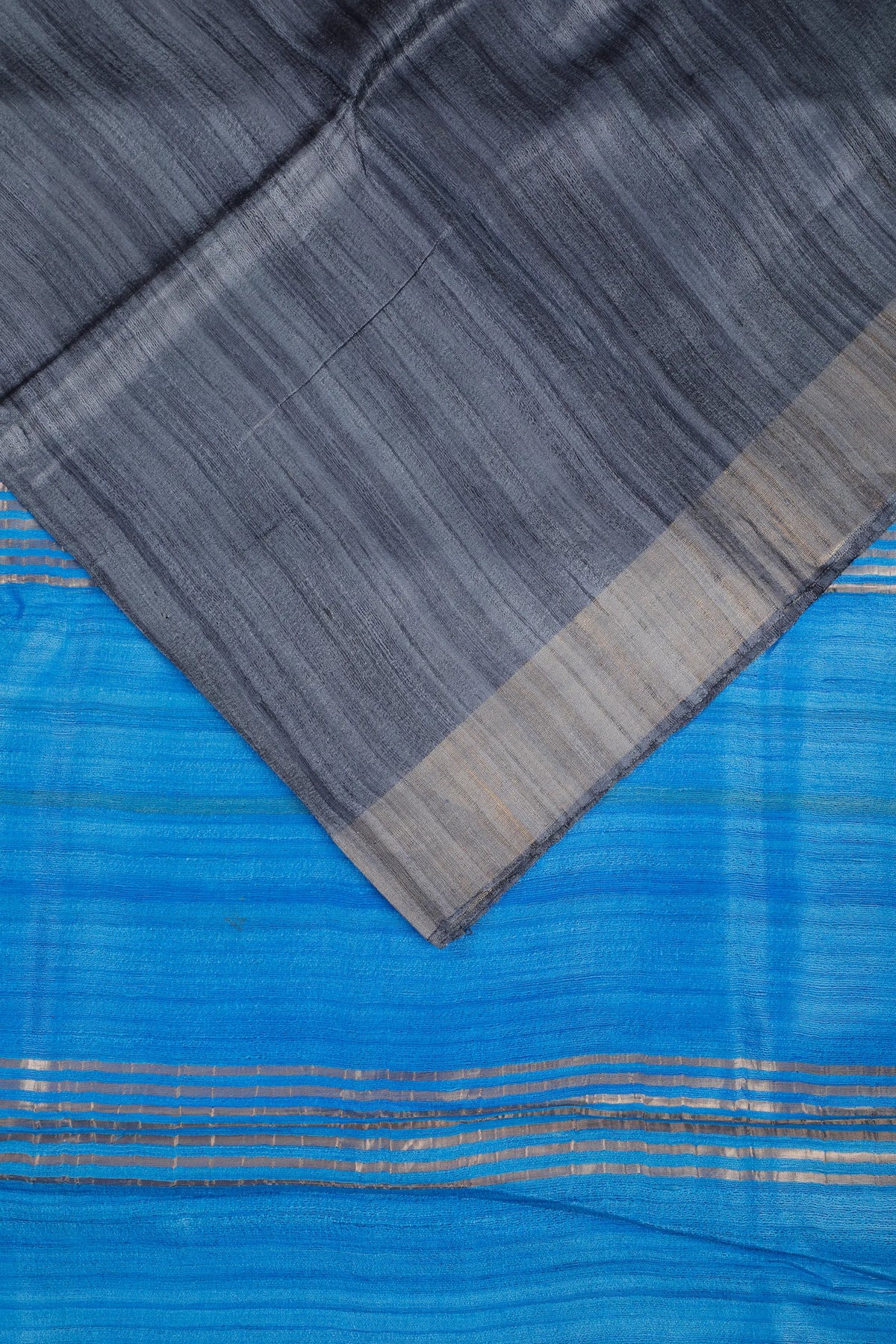 Peacock Green Handloom Ghicha Silk Tussar Saree