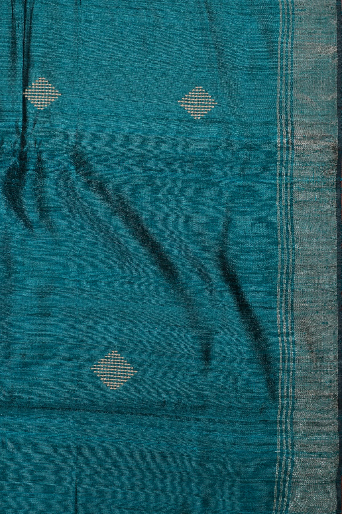 Emerald Green Handloom Ghicha Silk Tussar Saree