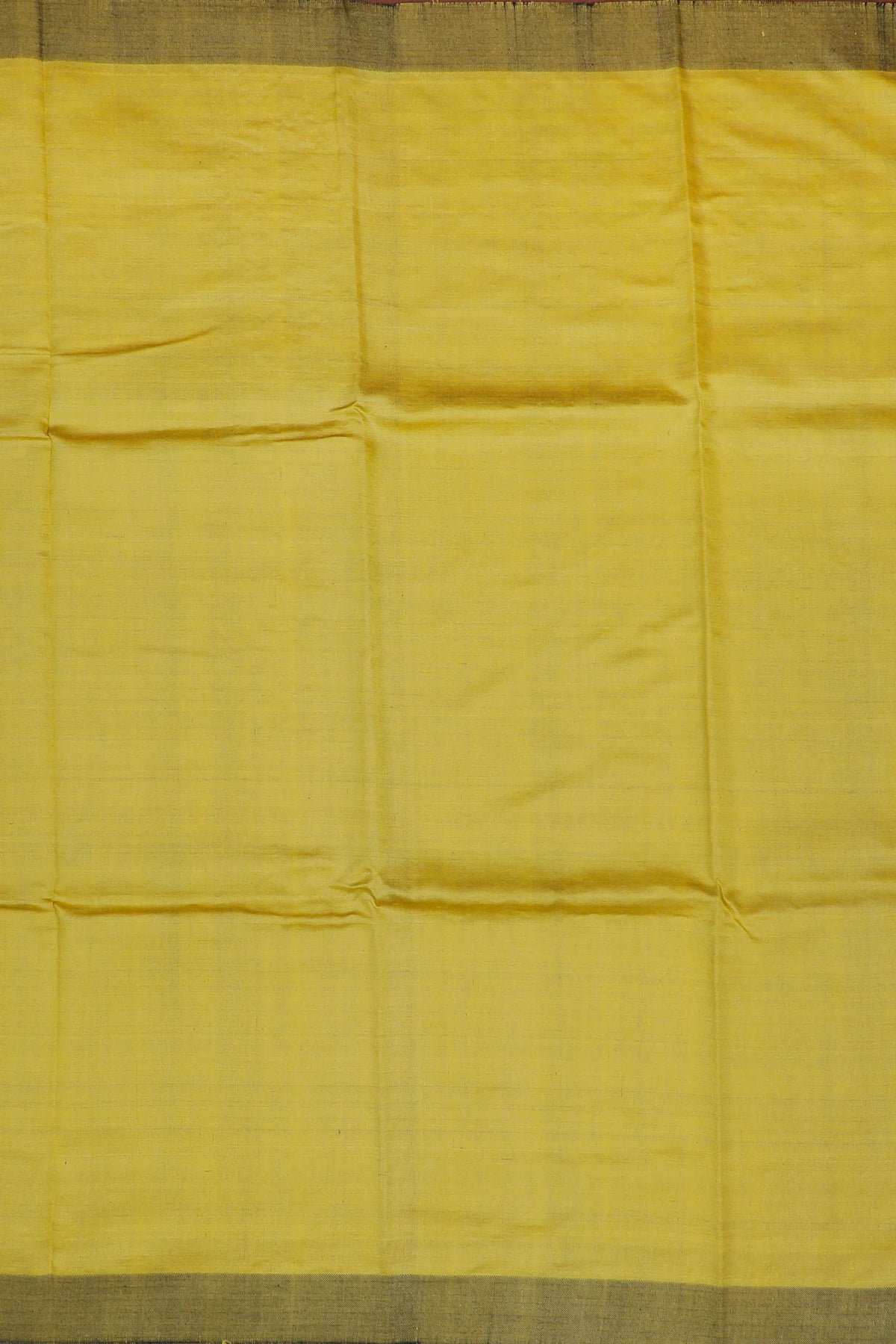 Beige Handloom Mooga Silk Tussar Saree with Yellow Contrast Blouse Piece