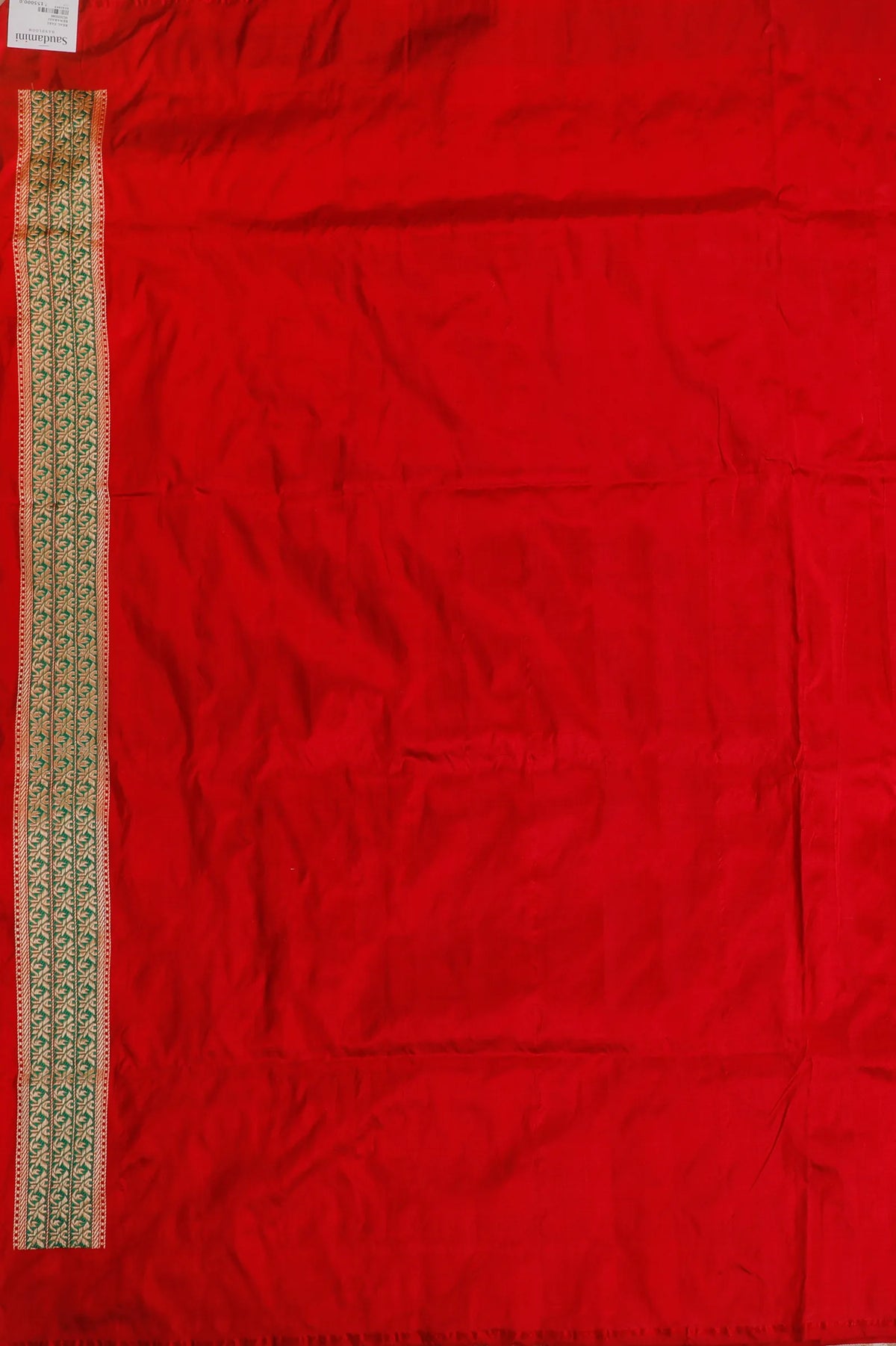 Red Real Zari Pure Silk Benarasi Saree - Revival Design wirh Sonaroopa Zari