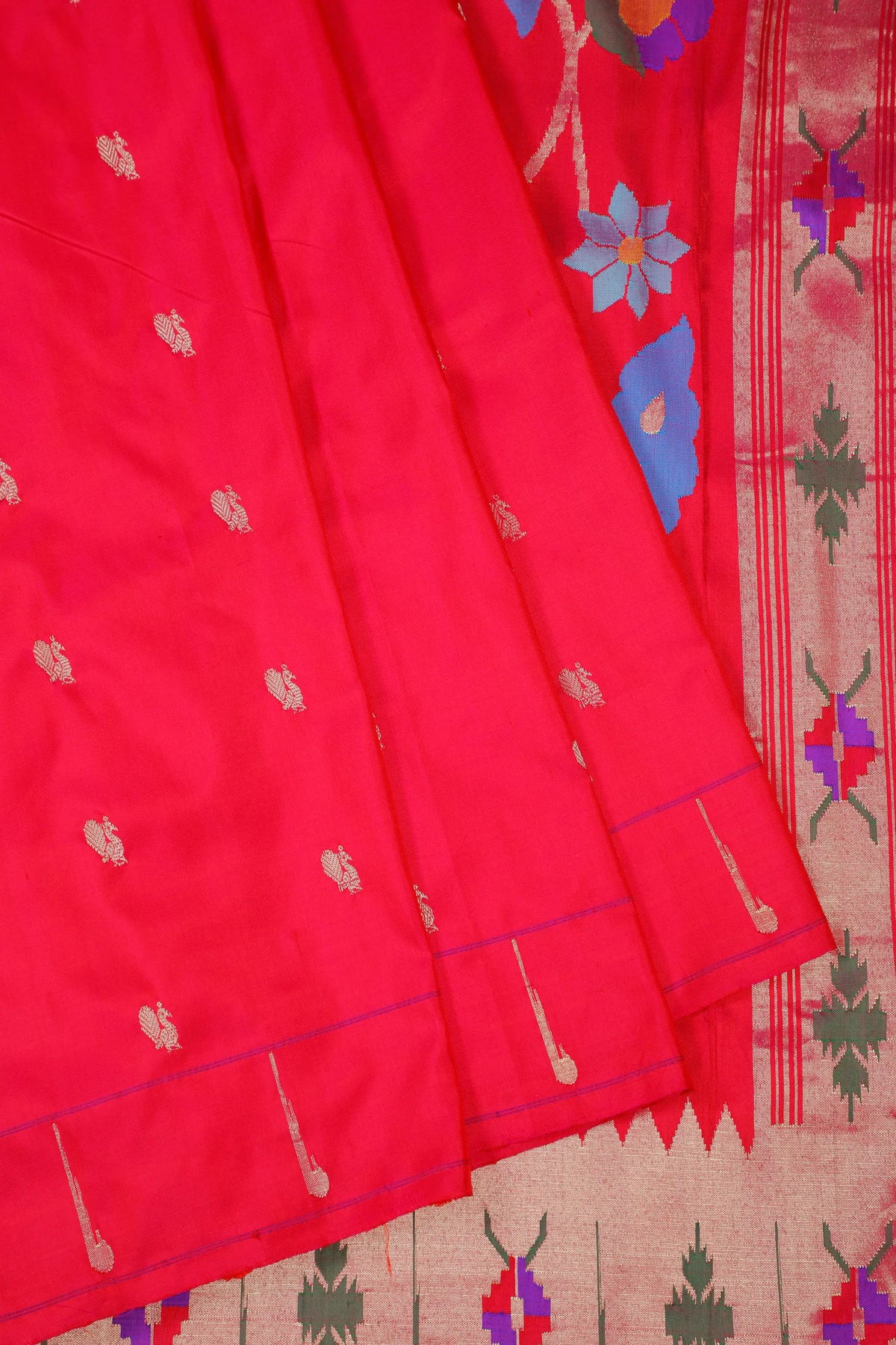 Raani Pink Handlloom Silk by Silk Paithani Saree