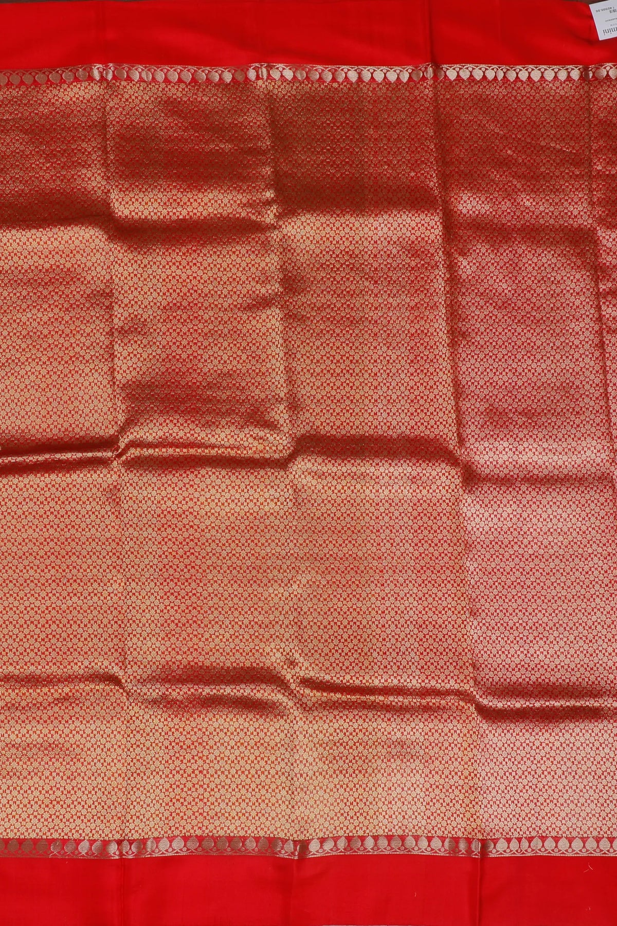 Bright Red Handloom Chanderi Mashru Silk Saree