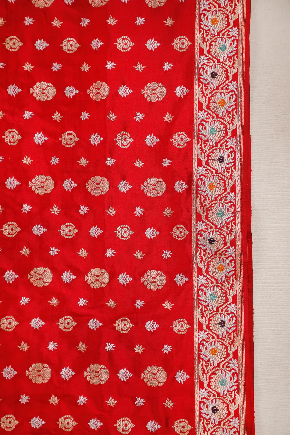 Maroon Real Zari Pure Silk Benarasi Saree - Revival Design