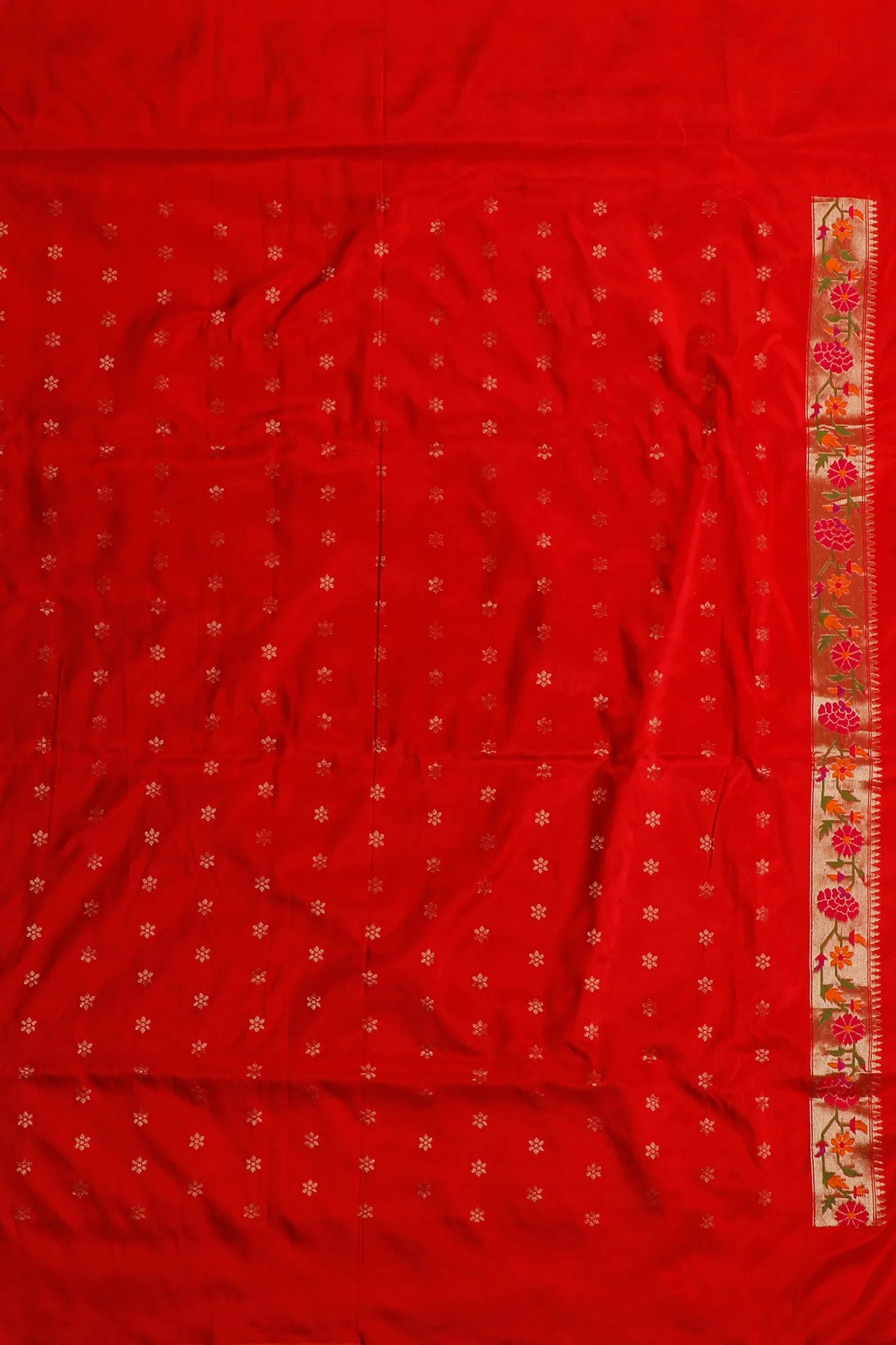 Red Handloom Benarasi Katan Silk Brocade Saree