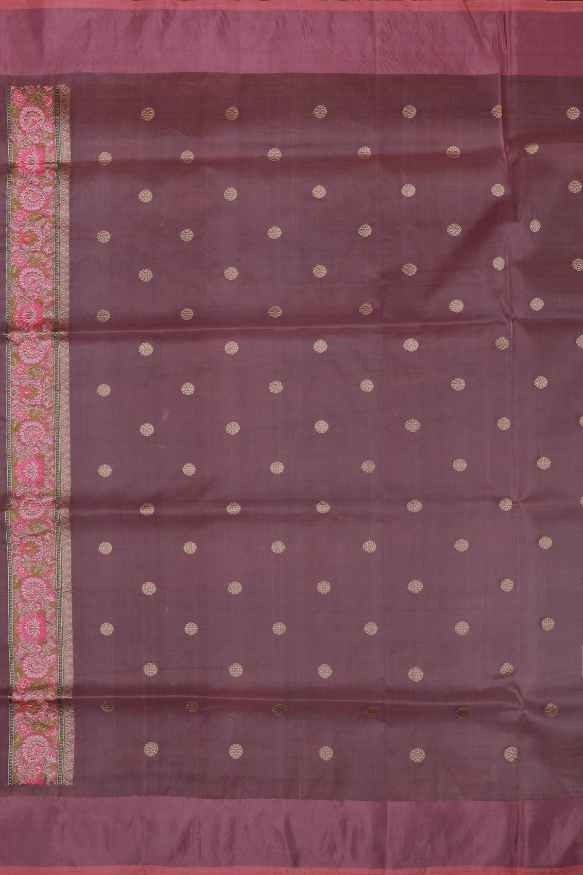 Baby Pink Handloom Benarasi Kora Silk Saree