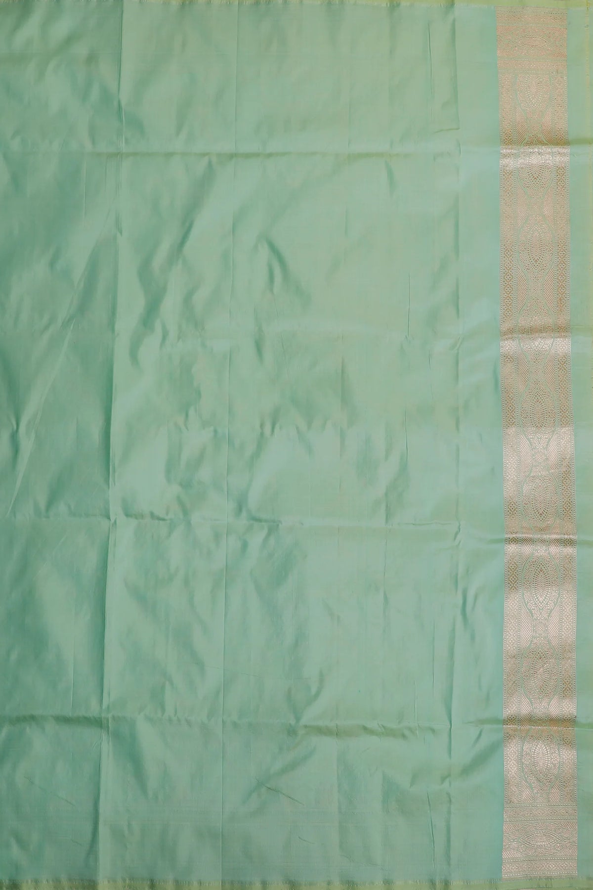 Sea Green Handloom Benarasi Katan Silk Saree