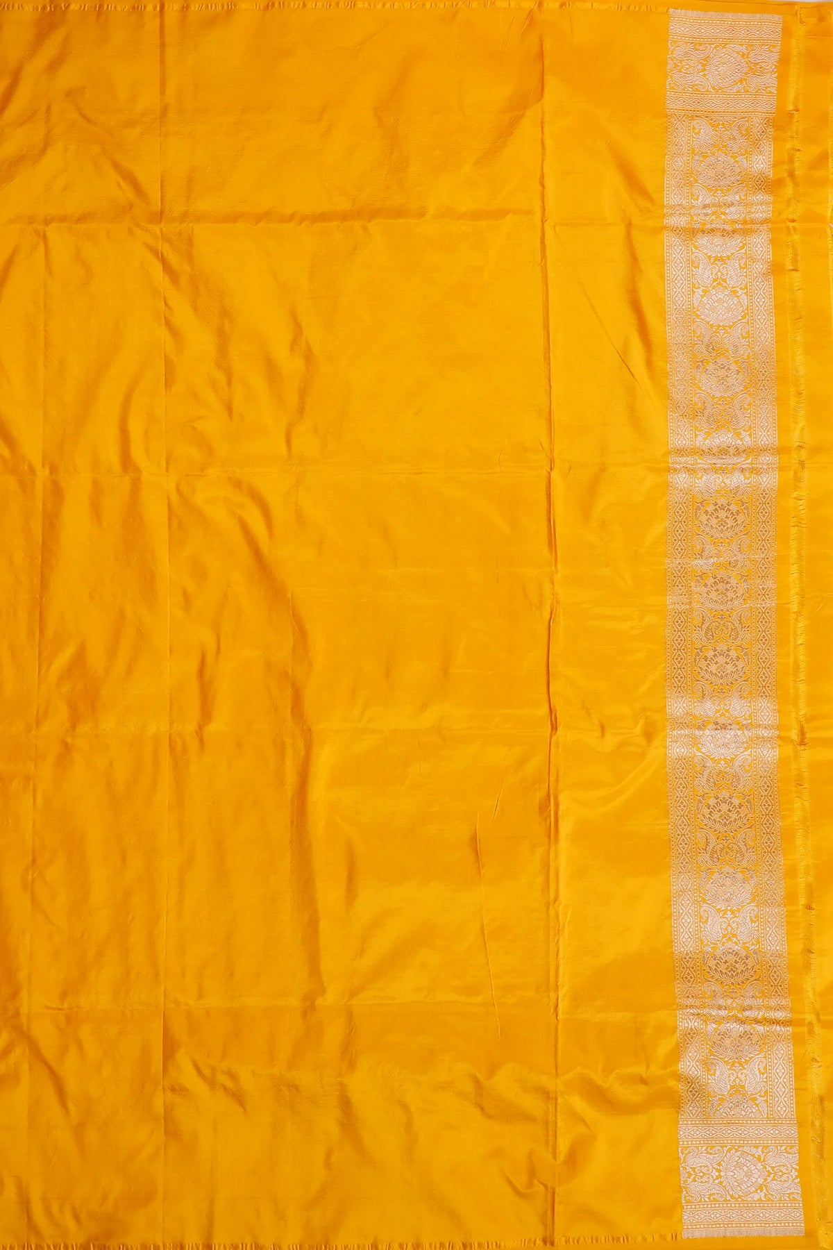 Yellow Handloom Benarasi Katan Silk Saree