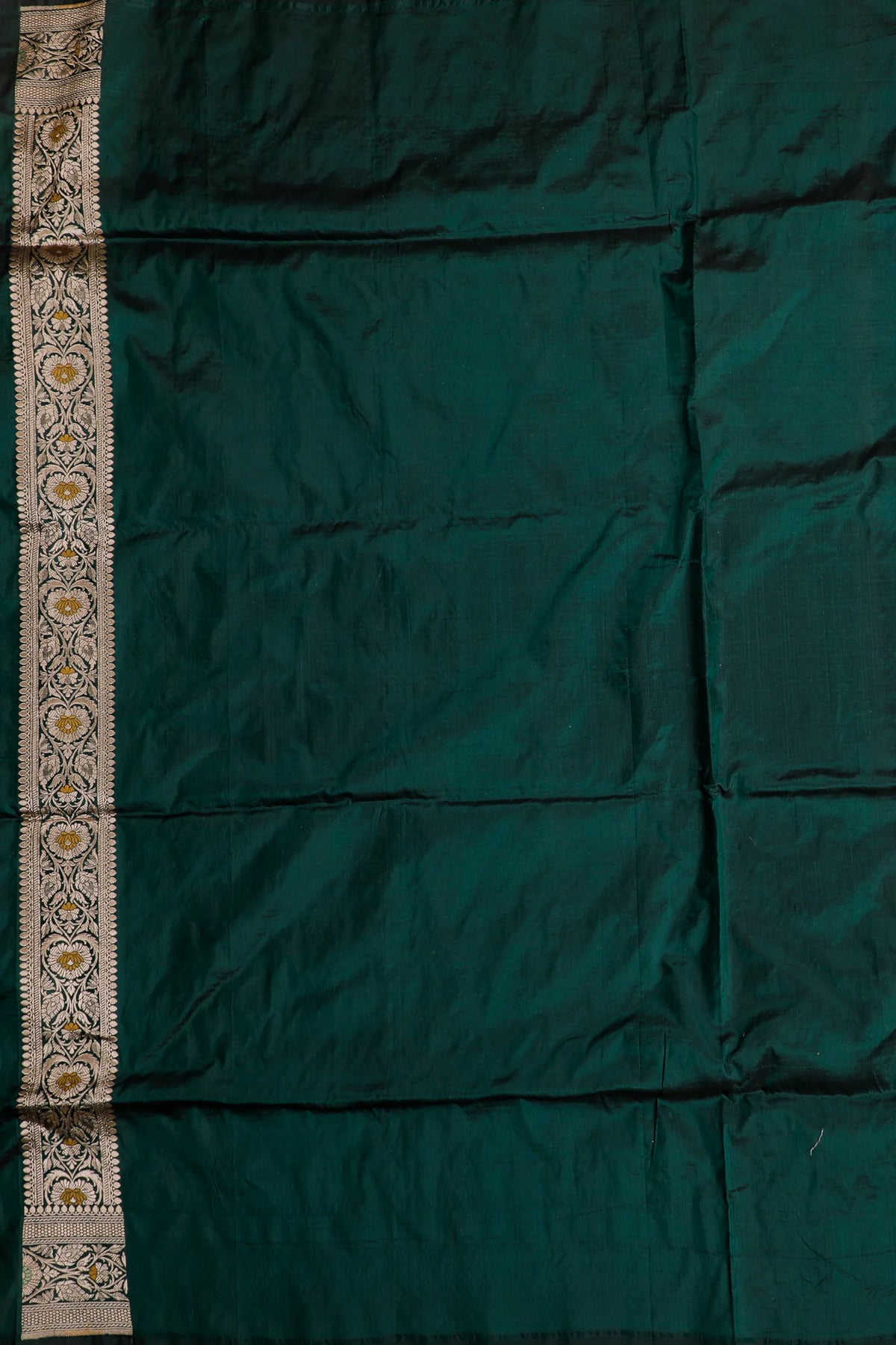 Deep Green Benarasi Katan Pure Silk Saree