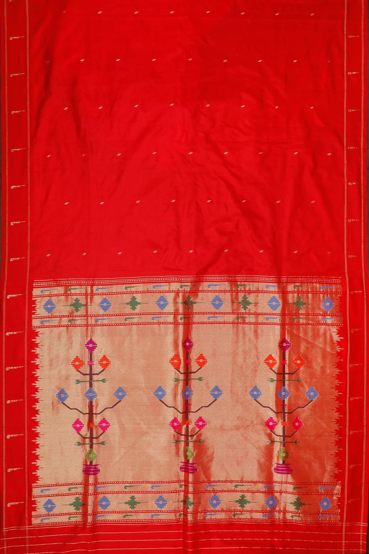 Red Handlloom Silk by Silk Paithani Saree