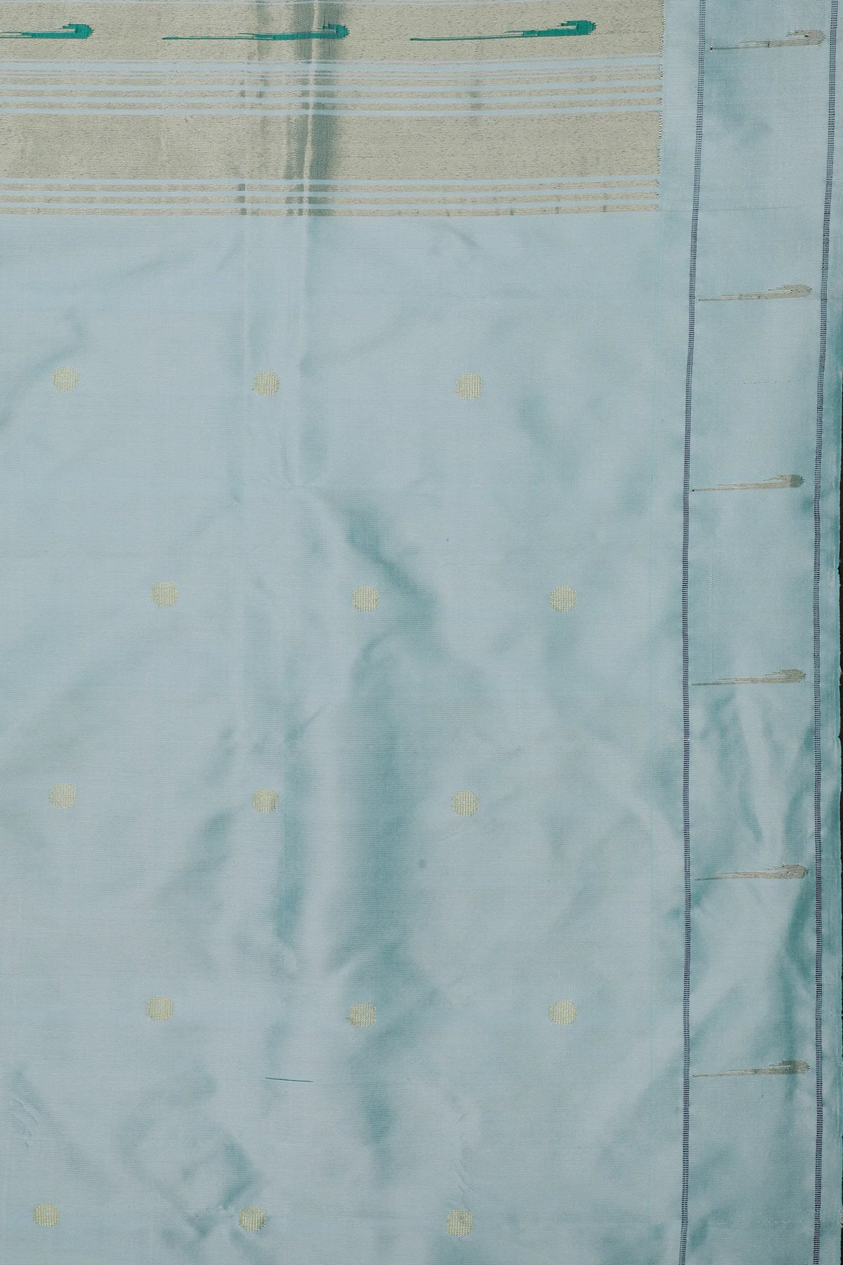 Sea Green Handlloom Silk by Silk Paithani Saree