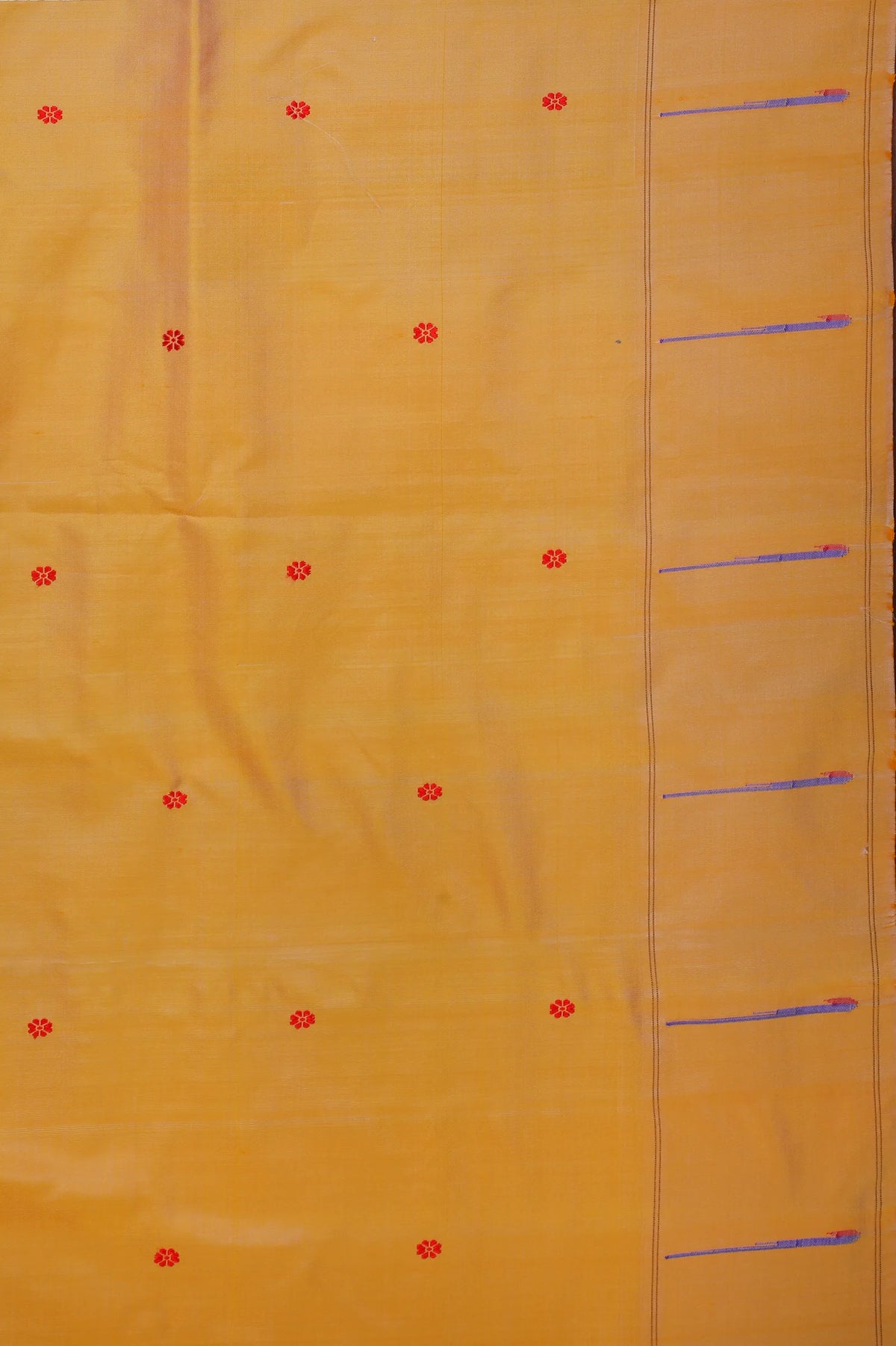 Mango Yellow Handlloom Silk by Silk Paithani Saree