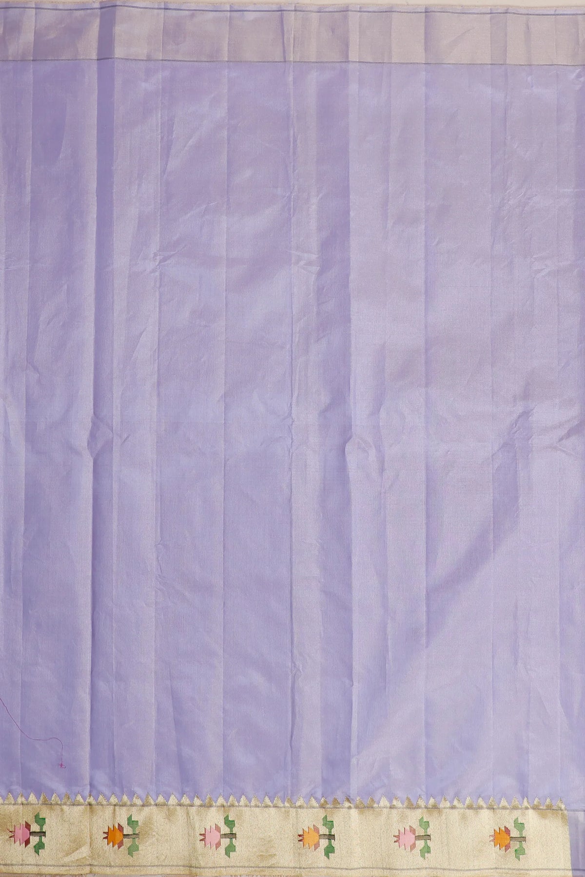 Lilac Pure Silk Handloom Paithani Tissue Saree with Asawali Pallu - Revival Design
