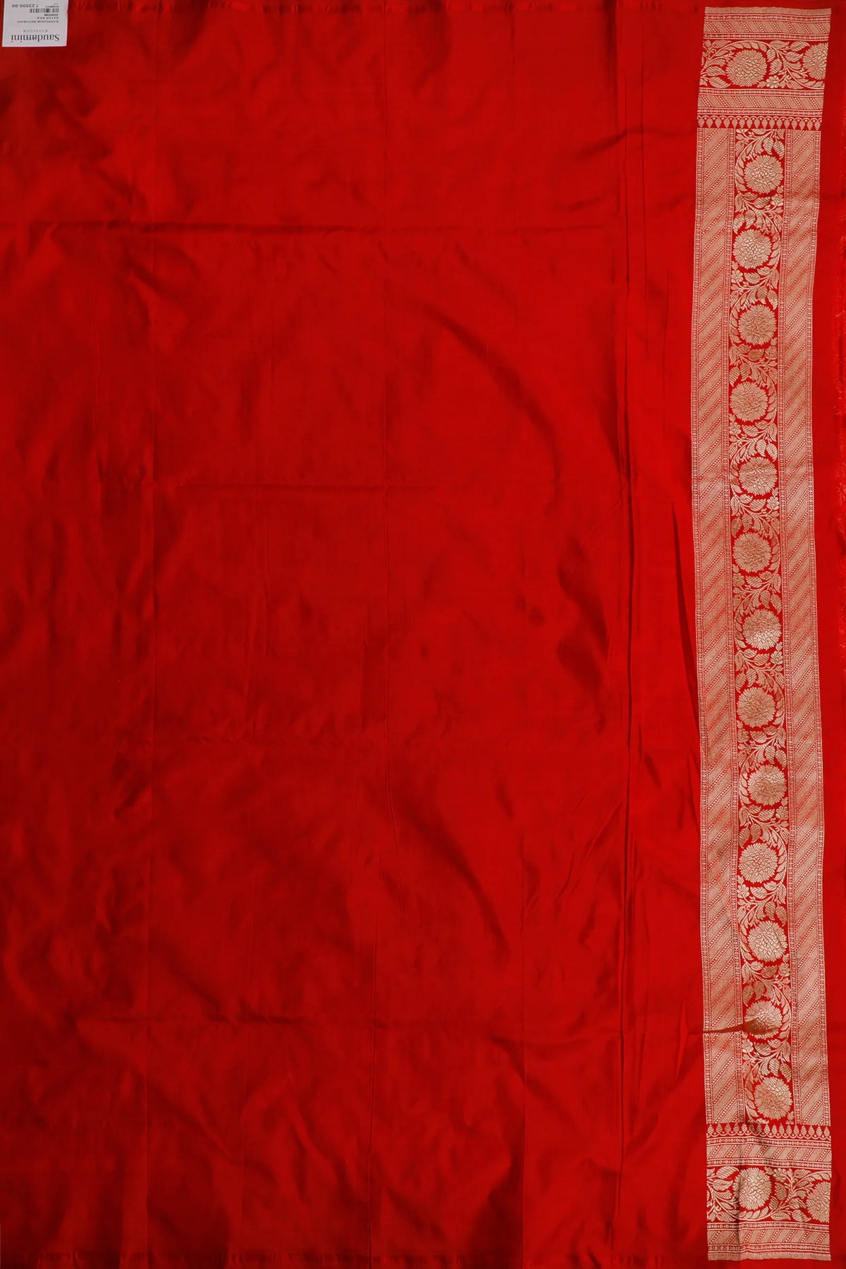 Red Handloom Benarasi Katan Silk Saree