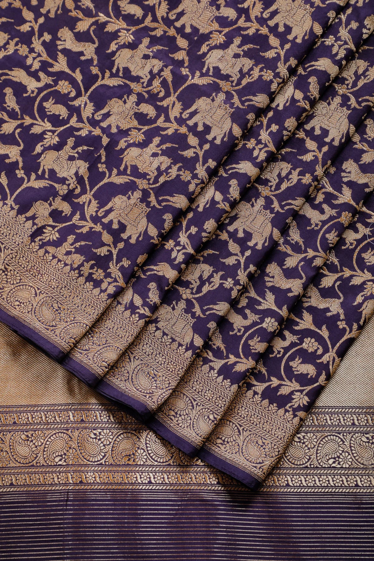 Handloom Real Zari Pure Silk Benarasi Saree - Revival Design
