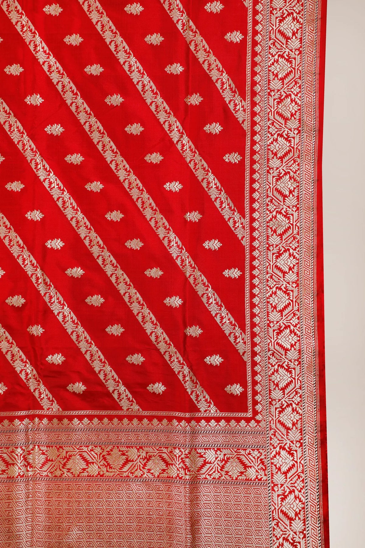 Maroon Real Zari Pure Silk Benarasi Saree - Revival Design