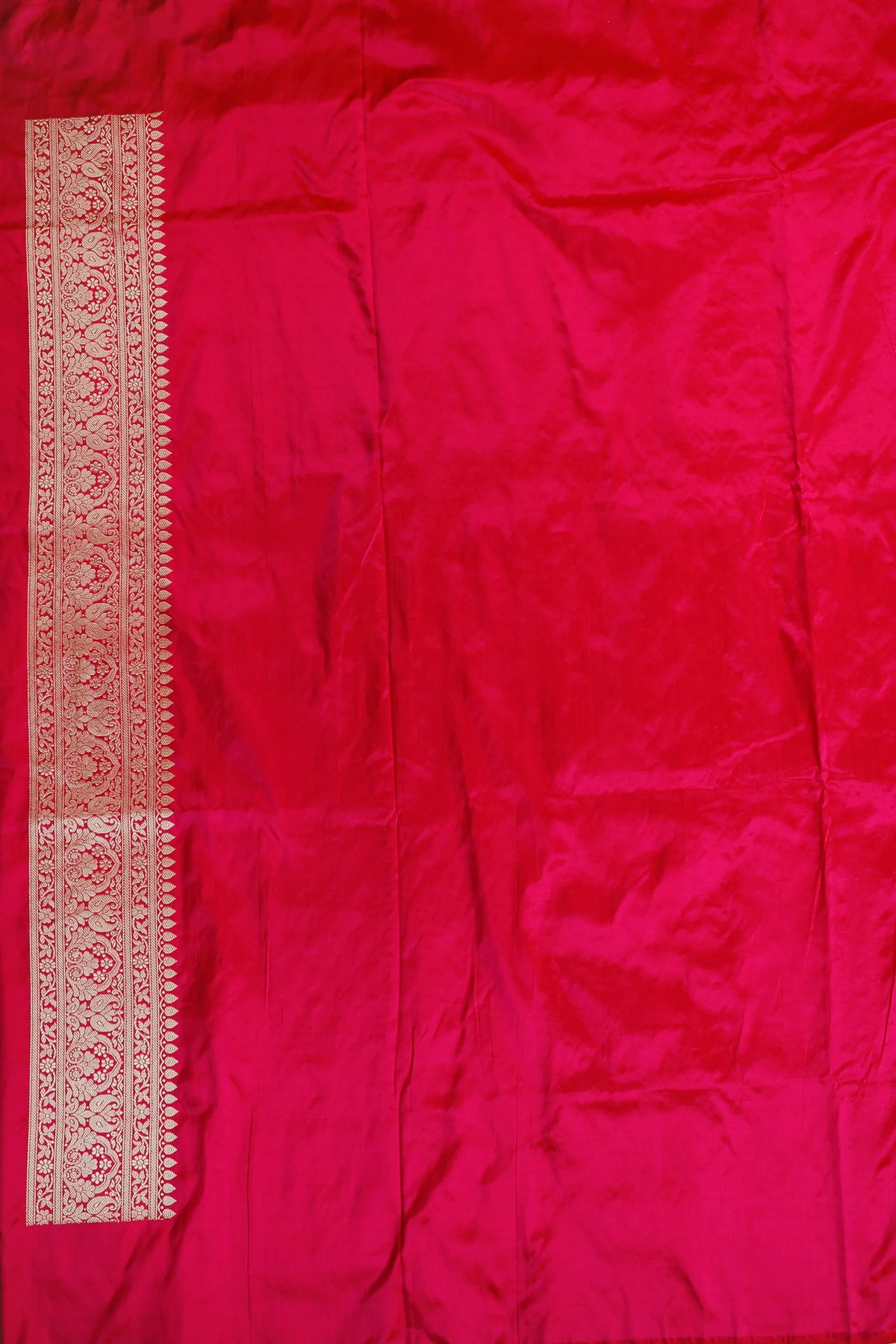 Hot Pink Handloom Real Zari Pure Silk Benarasi Saree