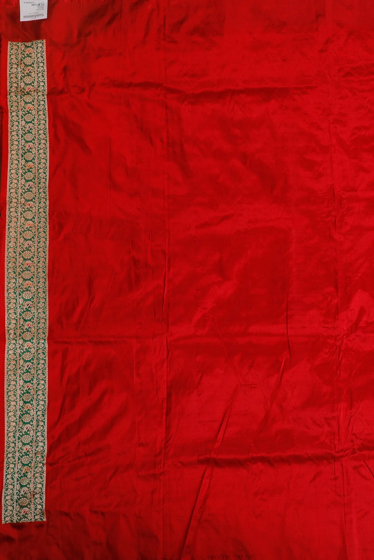 Red Real Zari Pure Silk Benarasi Saree - Revival Design