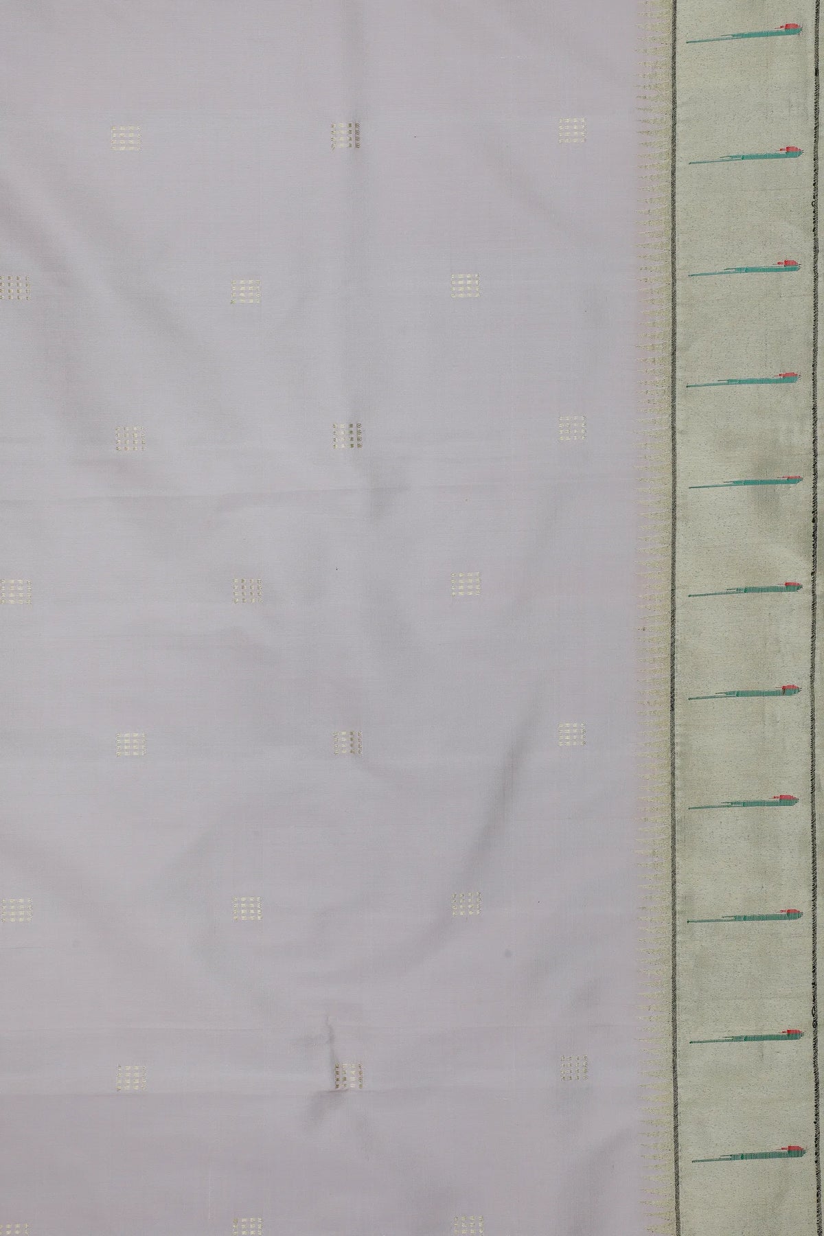 Baby Pink Handloom Pure Silk Muniya Paithani Saree