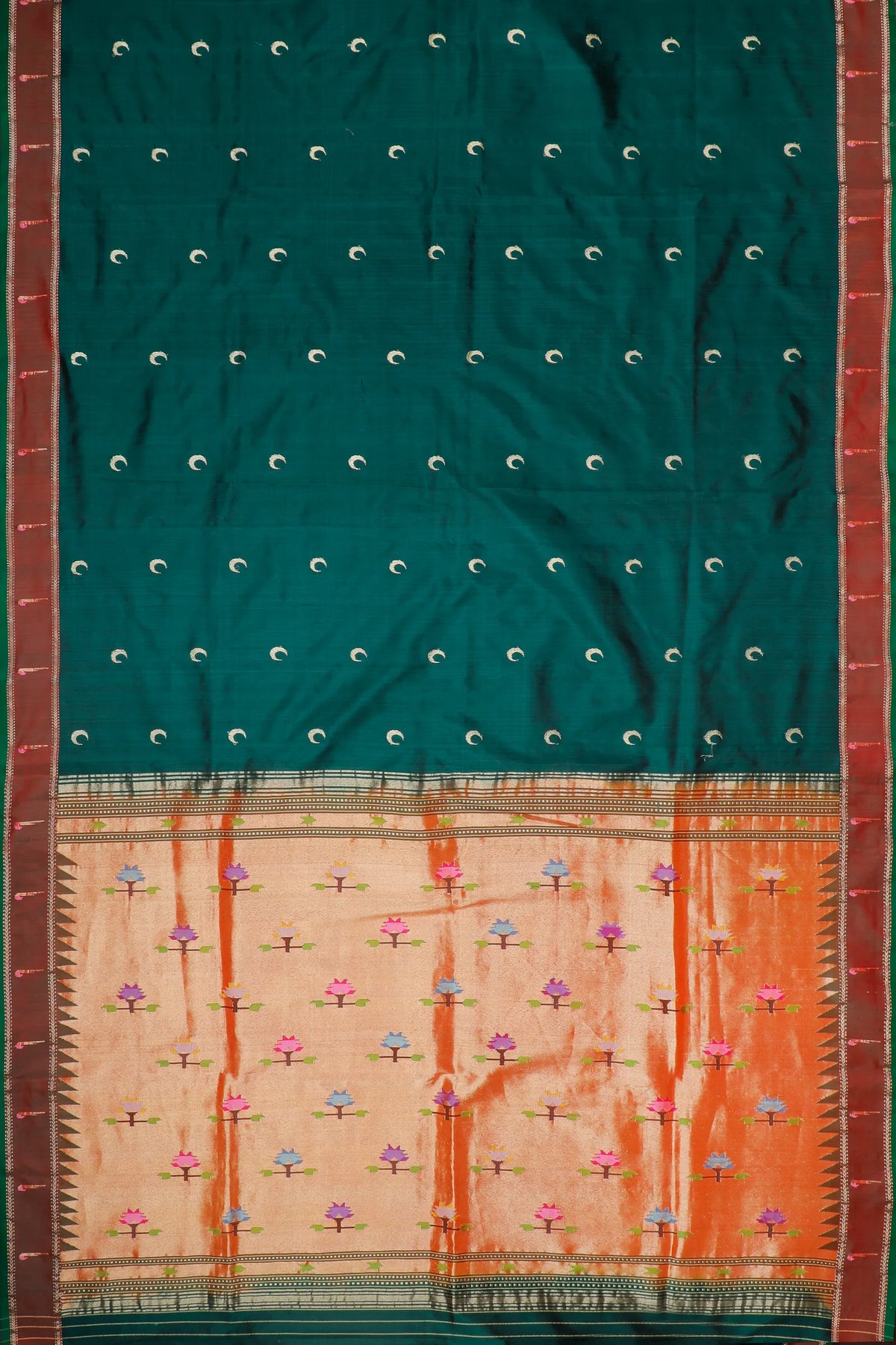 Green Handloom Pure Silk by Silk Muniya Paithani Saree