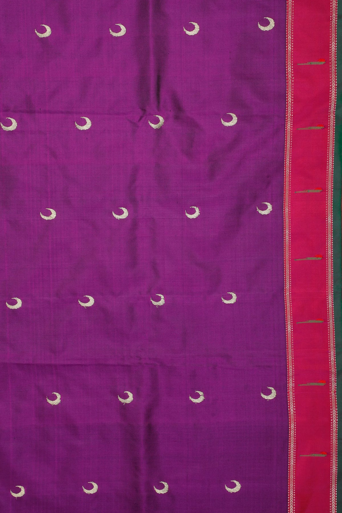 Purple Handloom Pure Silk by Silk Muniya Paithani Saree