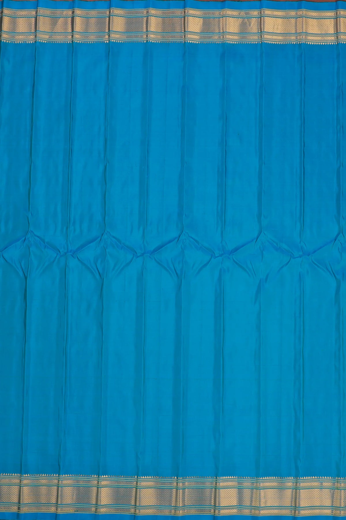 Blue (Chintamani) Handloom Pure Silk Gadwal Saree - Kalanjali Paithani