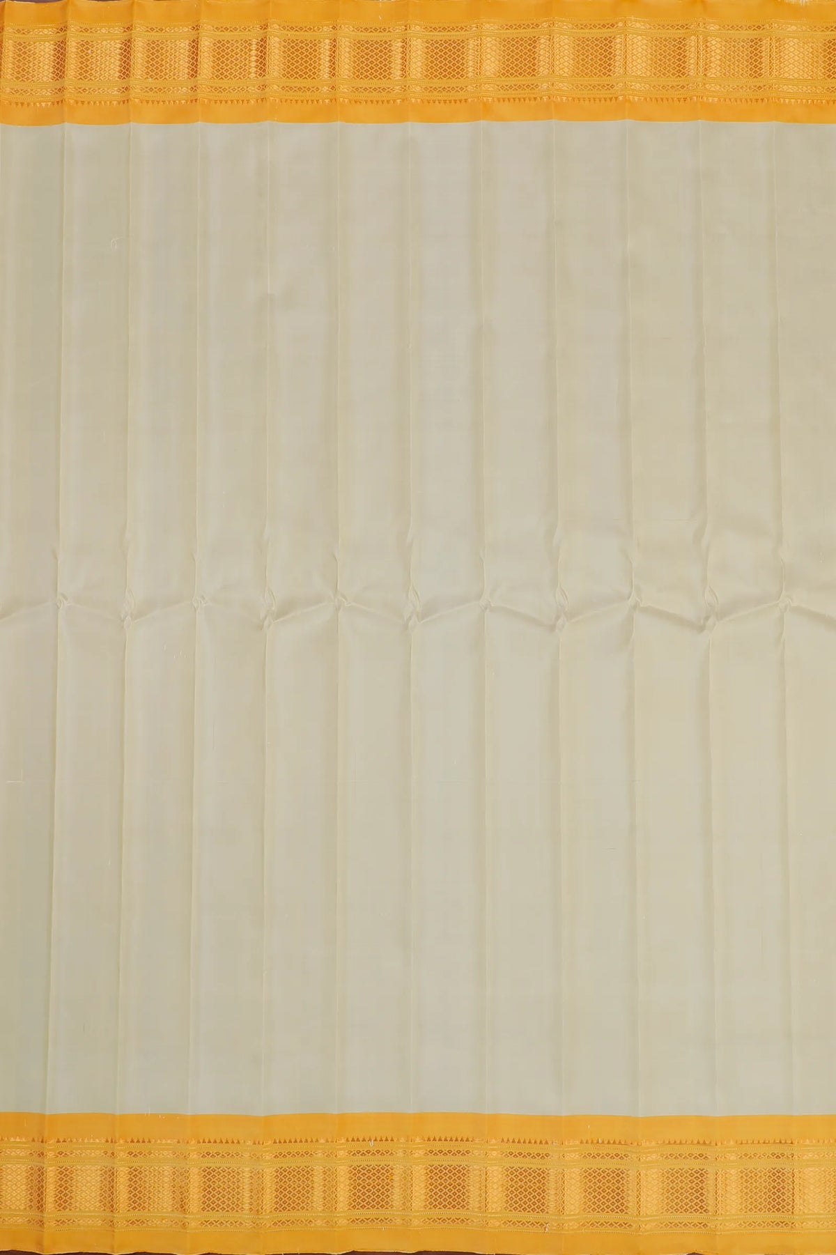 White Handloom Pure Silk Gadwal Saree - Kalanjali Paithani