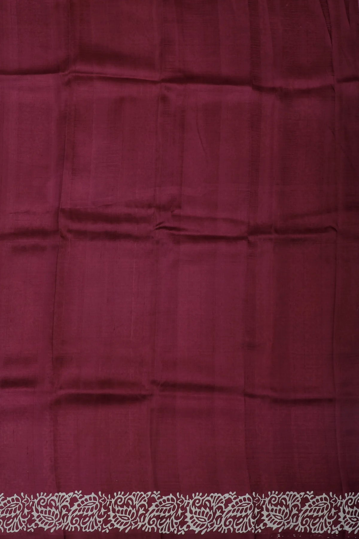 Wine Handloom Bishnupura Pure Silk Saree