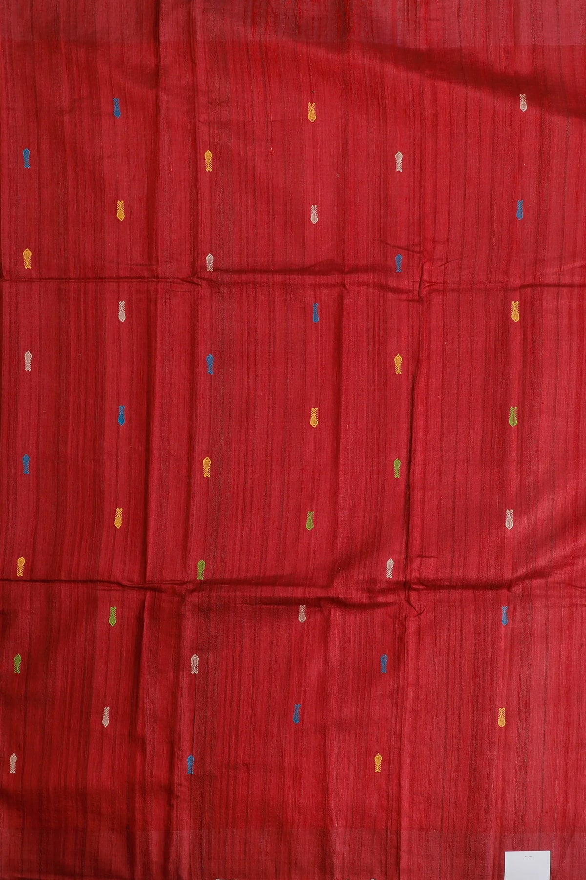 Off-White Handloom Tussar Silk Saree