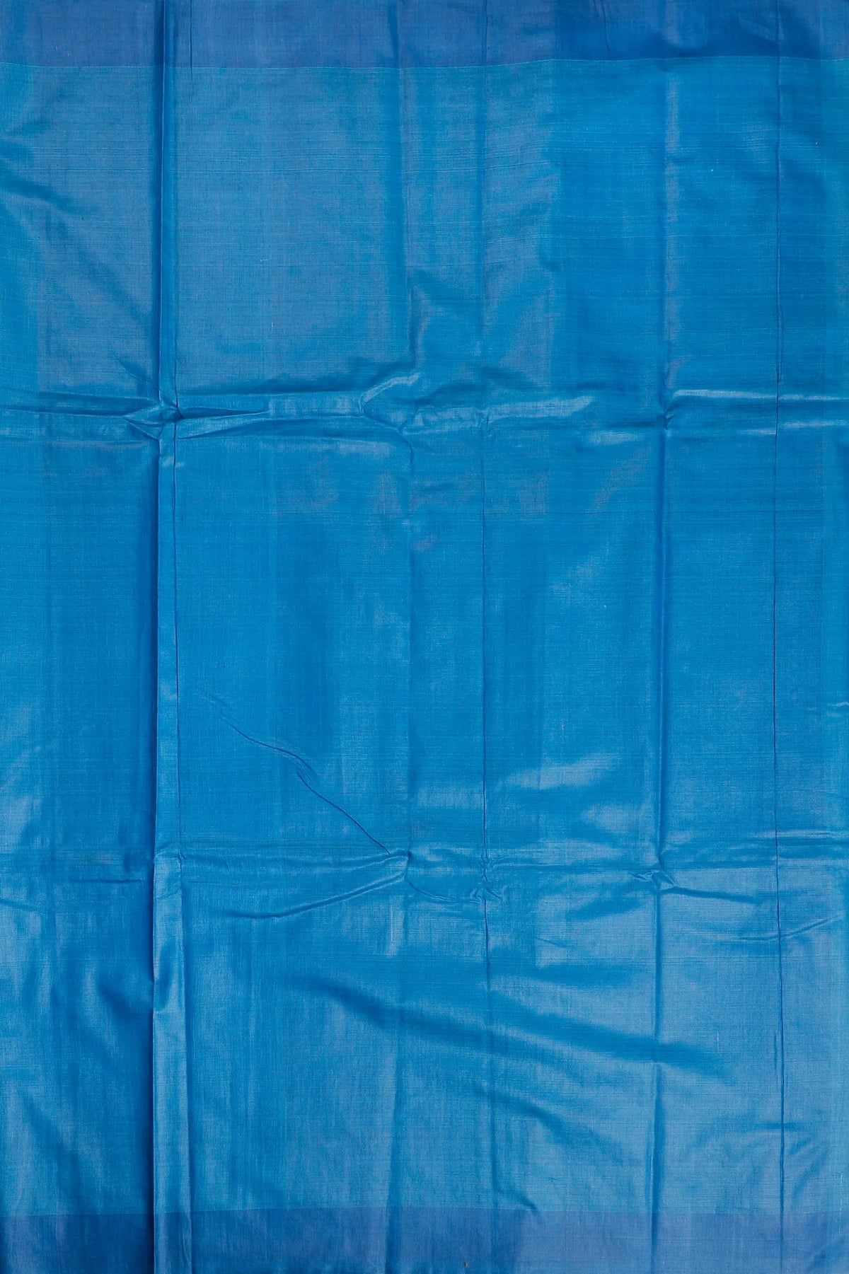 Beige Orissa Ikkat Tussar Pure Silk Handloom Saree with Blue Temple Border