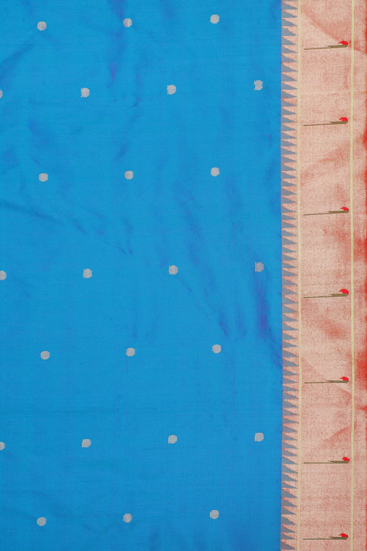 Peacock Blue Handloom Pure Silk Muniya Paithani Saree