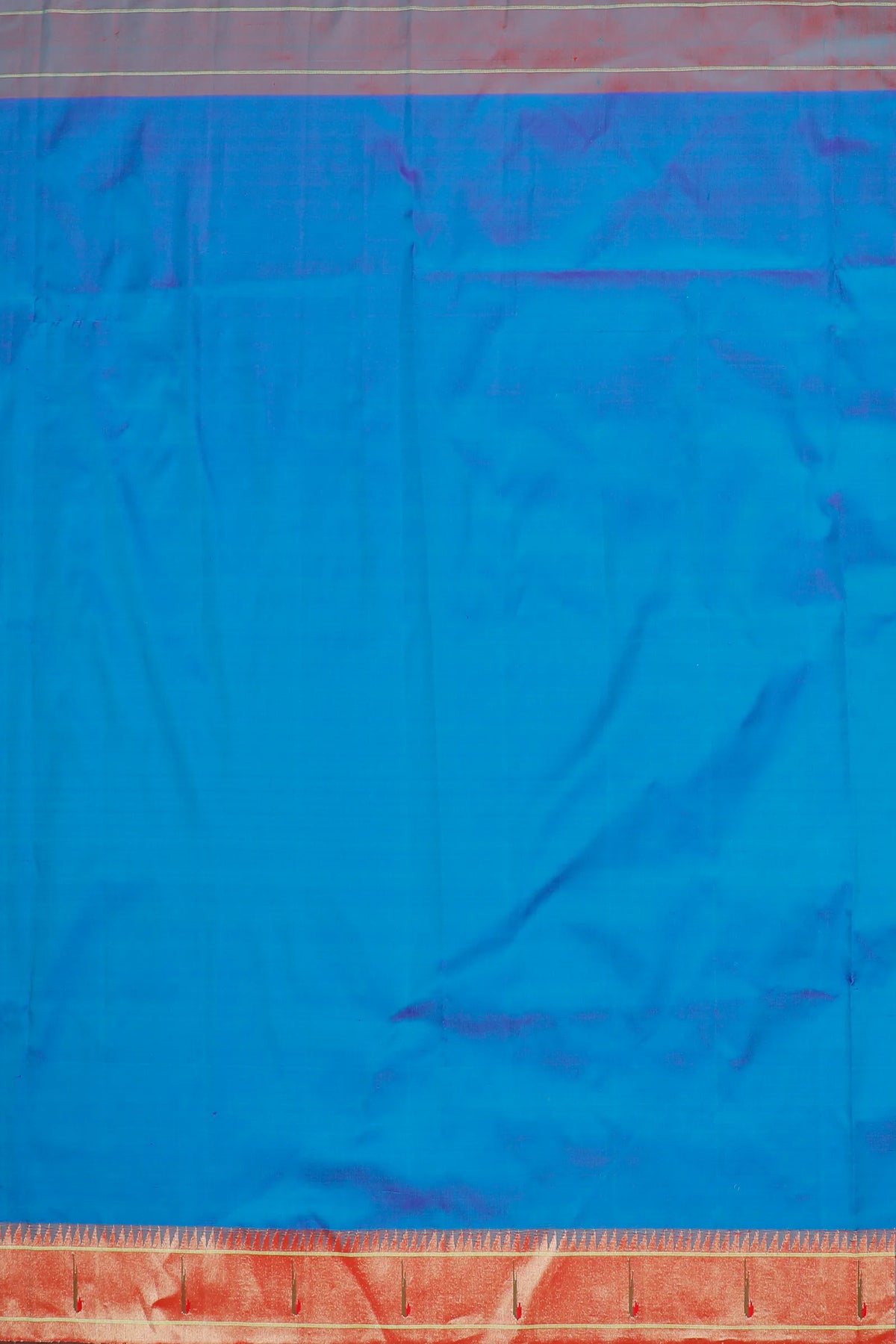 Peacock Blue Handloom Pure Silk Muniya Paithani Saree