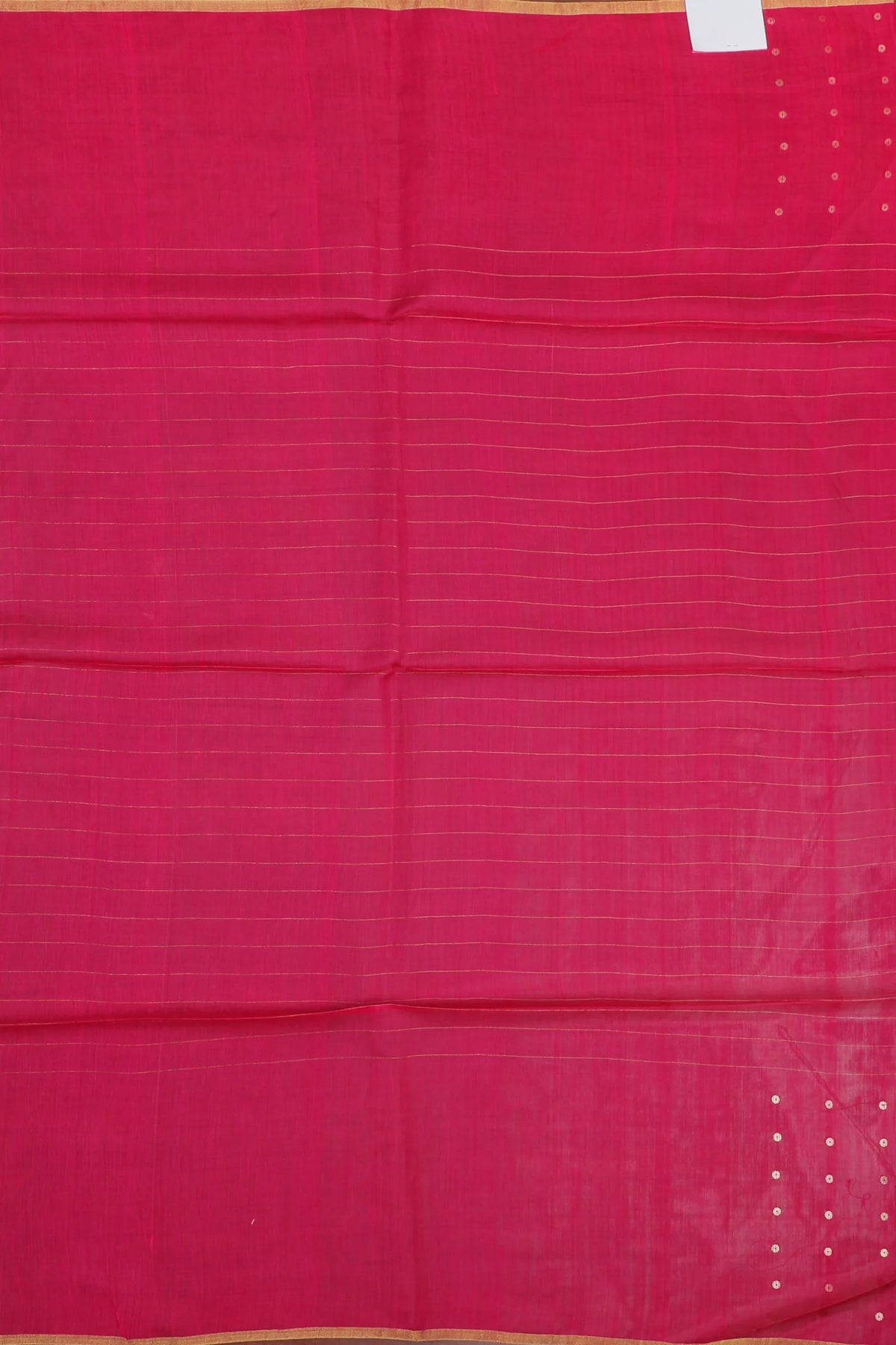Raani Pink Handloom Muslin Jamdani Saree