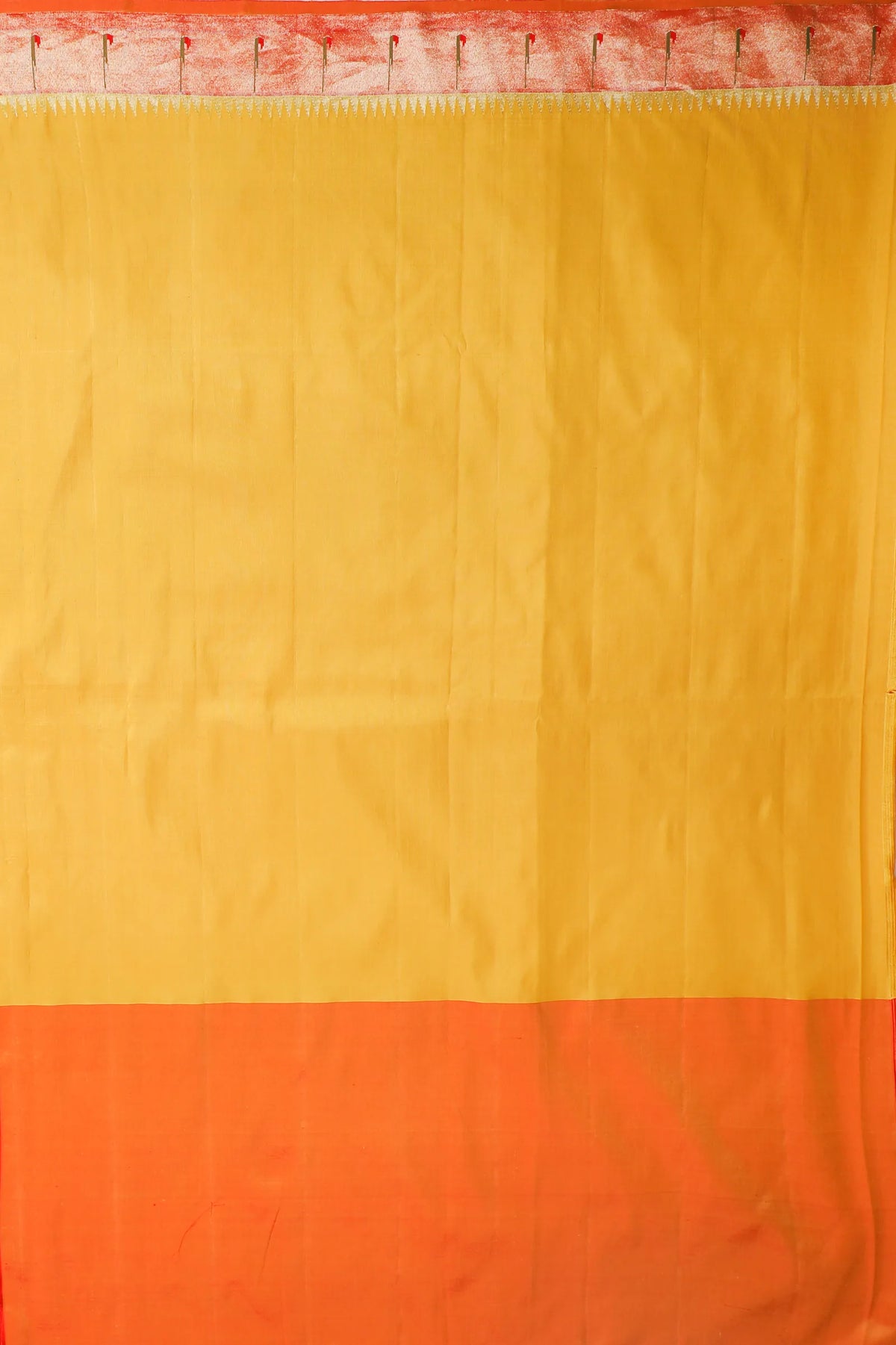 Lemon Yellow Pure Silk Handloom Paithani with Skirt Border