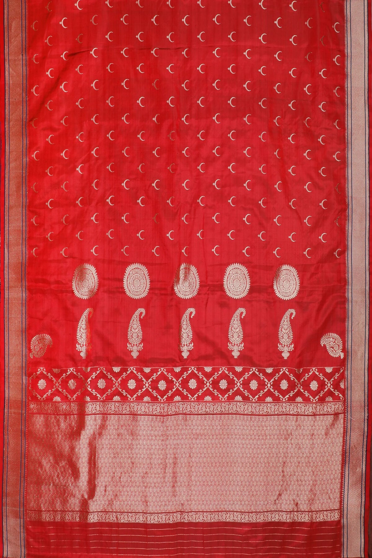 Maroon Handloom Pure Silk Chanderi Saree - Revival Design