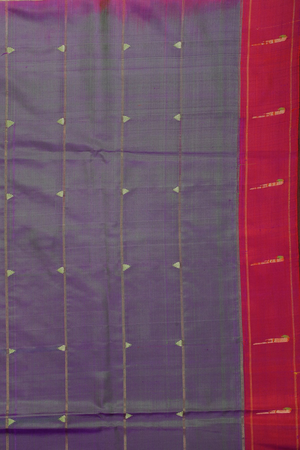 Grey Dhoop Chaav Handlloom Silk by Silk Paithani Saree