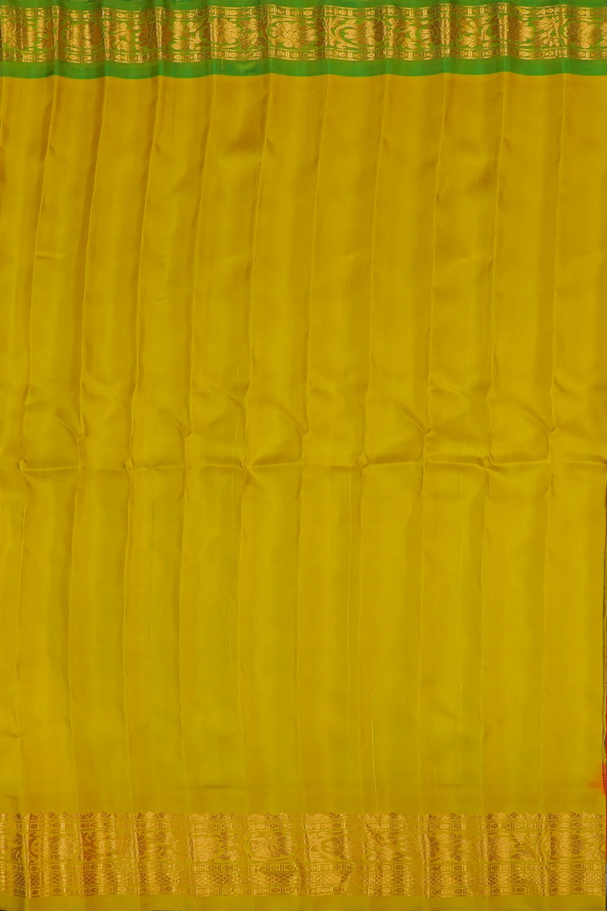 Red Handloom Pure Silk Gadwal Saree with Ganga Jamuna Border