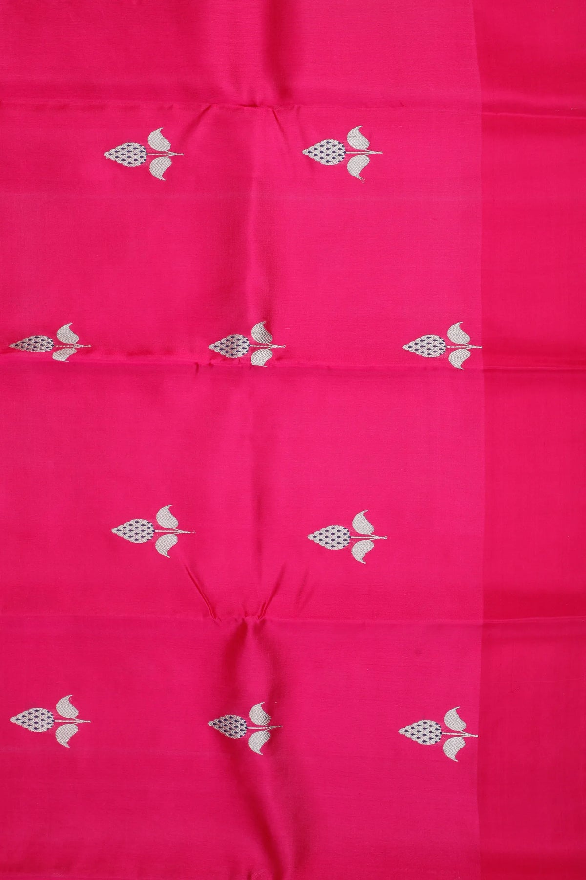 Magenta Pink Handloom Chanderi Mashru Silk Saree