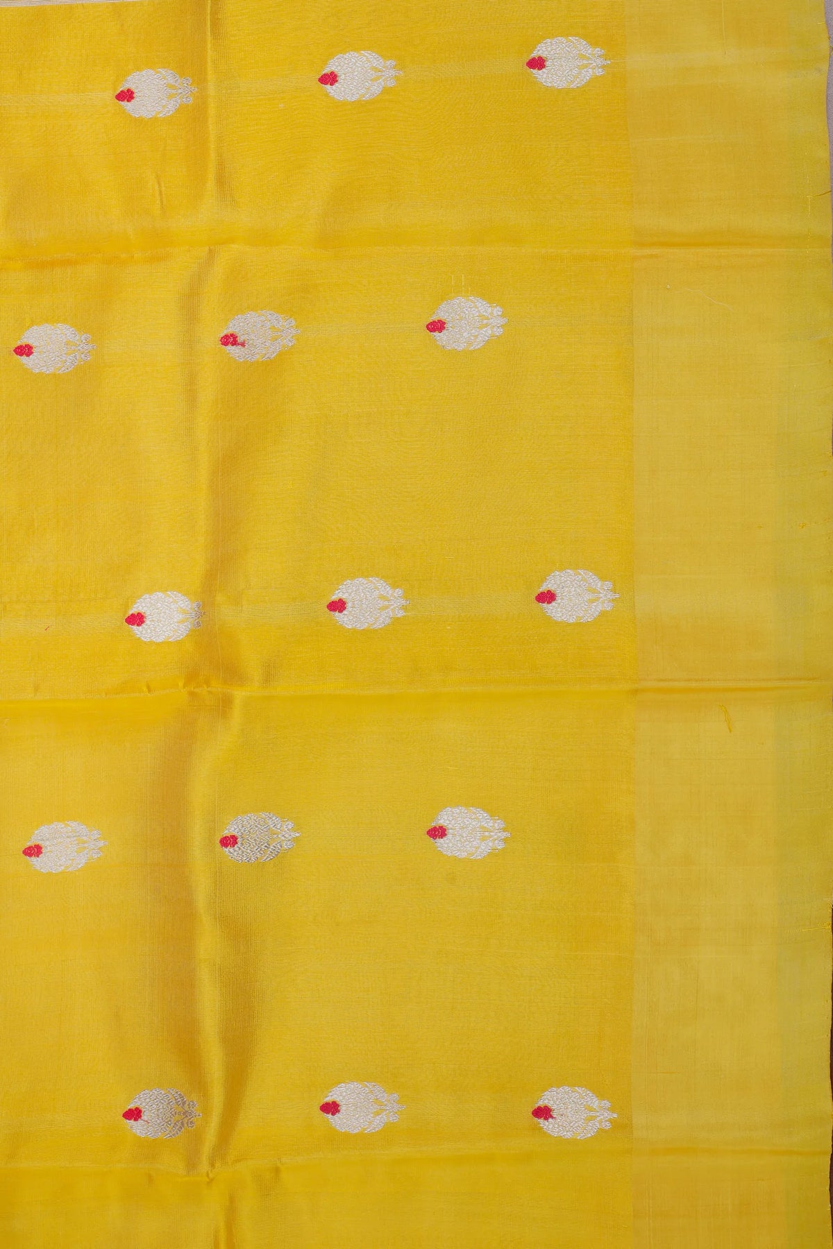 Yellow Handloom Chanderi Mashru Silk Saree