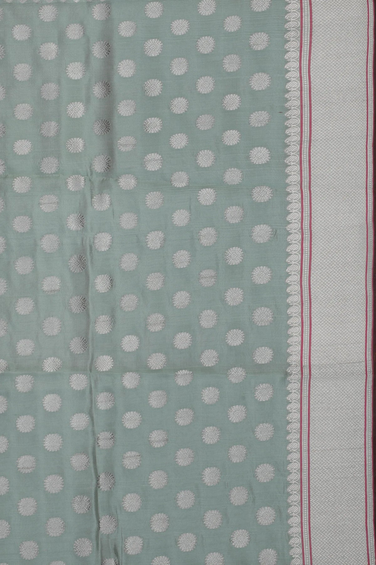 Pista Green Handloom Chanderi Mashru Silk Saree - Revival Design