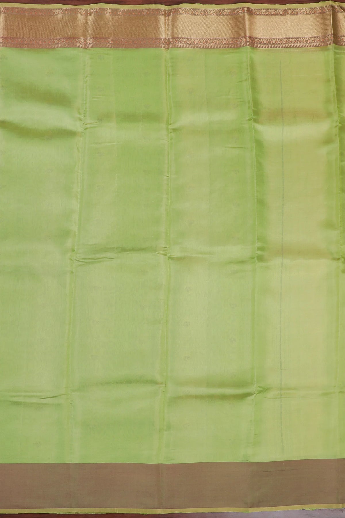 Pista Green Handloom Chanderi Mashru Silk Saree